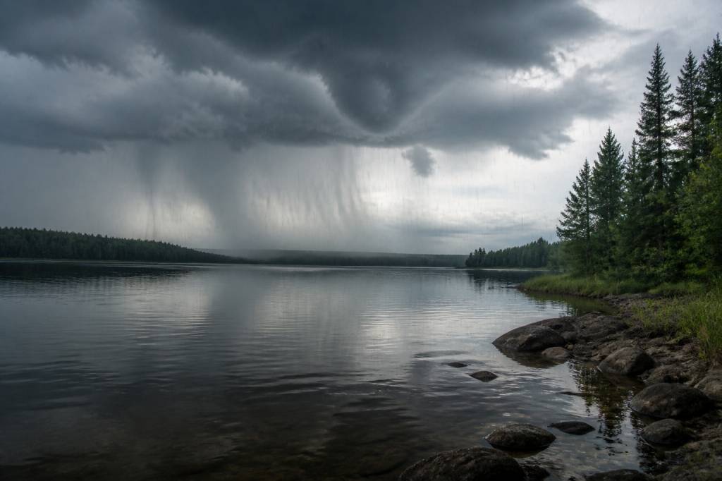 Acid rain diagram: how air pollution affects water quality